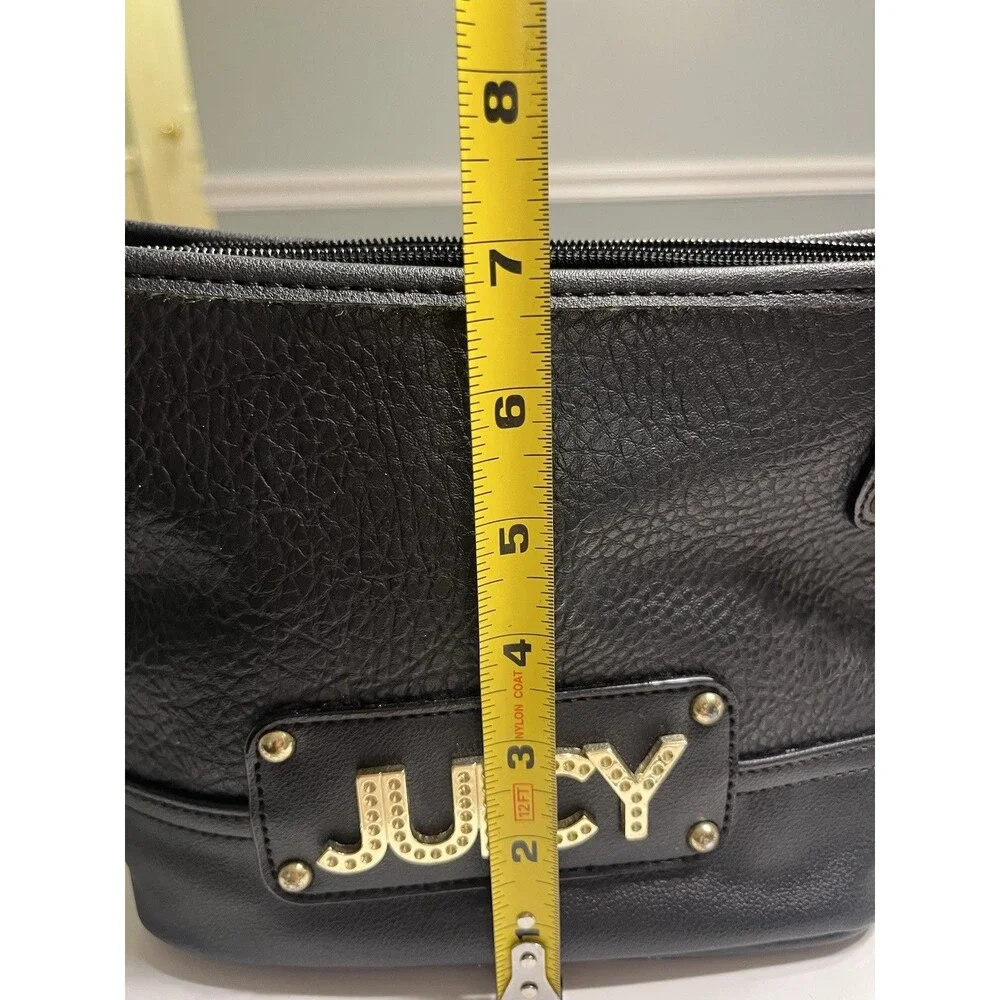 Juicy Couture Black Rhinestone Blingy Handbag Shoulder Purse Crossbody
